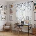 thumbnail image 5 of Blue Beige Coastal Kitchen Curtain for Berdoom Living Room Cafe 72 Inch Length, Beach Starfish Summer Eucalyptus Tiers Curtains Light Filtering Drapes Rod Pocket Window Treatment 2 Panels 52"Wx72"L, 5 of 8