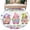 Pink, variant on Spring Gnomes Round Area Rug 6Ft Washable Circle Rugs for Bathroom Office, Botanical Rose Flower Leaves Butterfly Non-Slip Carpet Floor Mats Indoor Outdoor Carpet Runner Aesthetic Home Decor