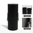 thumbnail image 3 of EBCUE 7.87" Portable Makeup Brush Holder with Strap Waterproof PU Leather Travel Makeup Brush Case Bag Cup Brush Storage Dustproof Bag for Women Makeup Brushes Pencils Toothbrush Hand Cream Black, 3 of 7