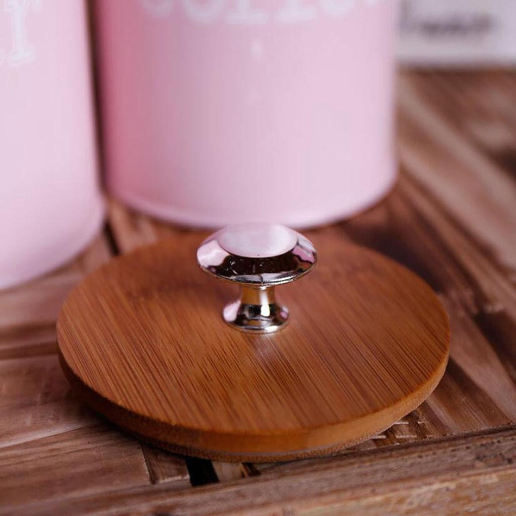 Durable Kitchen Metal Spice Seasoning Canister Pink