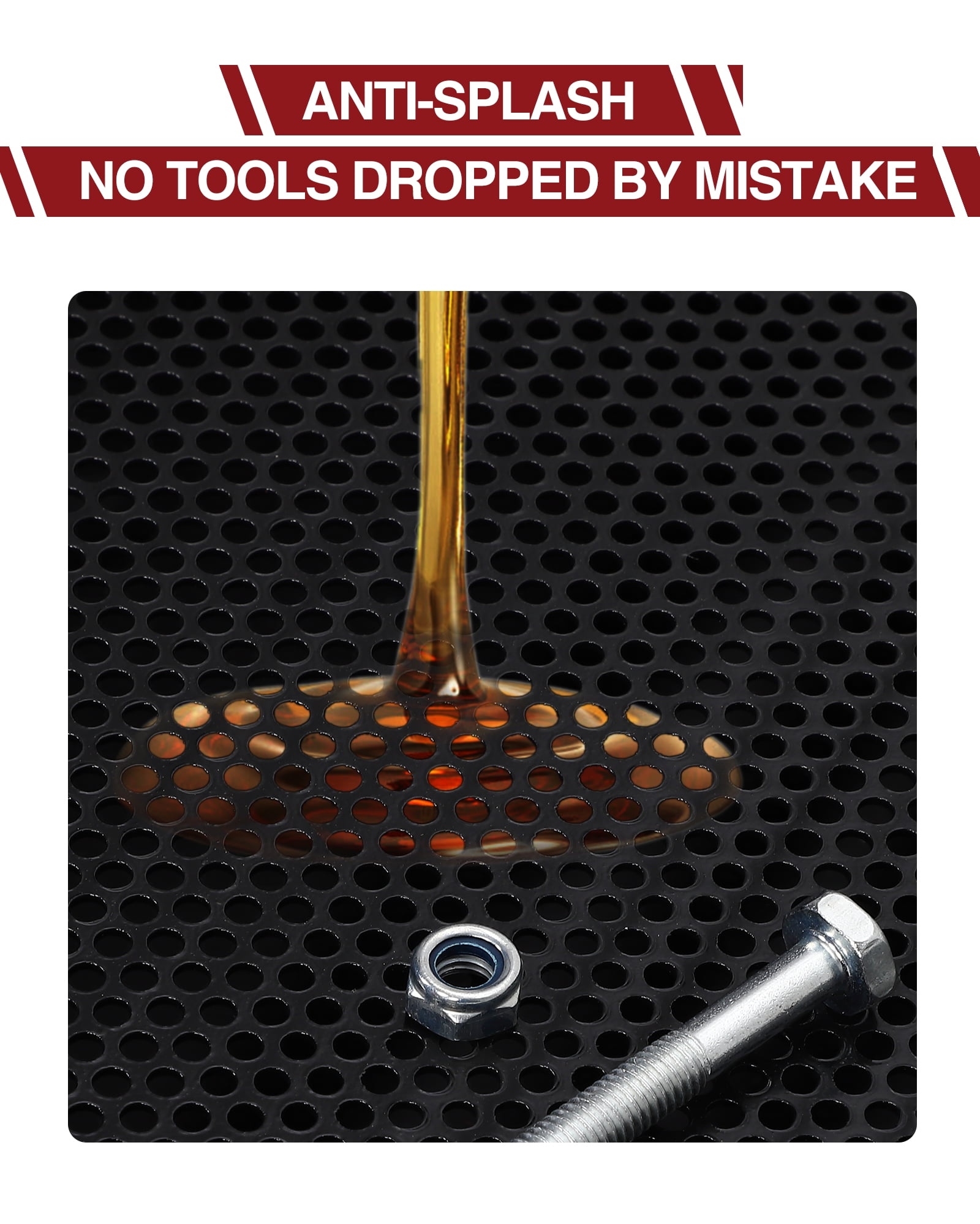 Low Profile Oil Drain Pan, 17 Gallon Capacity, Rolling Oil Drain Pan with Manual Pump, 7.2 ft Hose & T Folding Handle, Leak-Proof & Corrosion-Resistant, Fit for Cars, SUVs, Trucks, ATVs