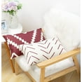 thumbnail image 4 of Decorative Set of 4 Lumbar Throw Pillow Covers 12x20 in for Sofa Couch, Red and White Square Outdoor Accent Pillows Cover Case for Cushions Bed and Living Room Farmhouse Decoration (Red 013050), 4 of 7