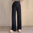 thumbnail image 4 of QSAWXQZ Women's Maternity Pants High Waist Wide Leg Side Tie Pregnancy Wear Casual Daily Lounge Trousers L, 4 of 5