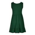 thumbnail image 4 of Fartey Midi Dresses for Women Summer Casual Short Sleeve Smocked Dress 2025 High Waist Ruffle Tiered Flowy Sundresses Fashion Colorblock Dress Green S, 4 of 5