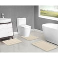 thumbnail image 2 of Juego de alfombras de baño SHACOS Soft Fluffy, 3 piezas, color beige claro, 2 of 9