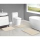 thumbnail image 2 of Juego de alfombras de baño SHACOS Soft Fluffy, 3 piezas, color beige claro, 2 of 9