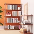 thumbnail image 3 of Estante de almacenamiento de alimentos y juegos en miniatura, estantería de almacenamiento, minimodelo de madera de cerezo, 1:6 puntos, muebles para casa de muñecas bjd, bricolaje, 3 of 6