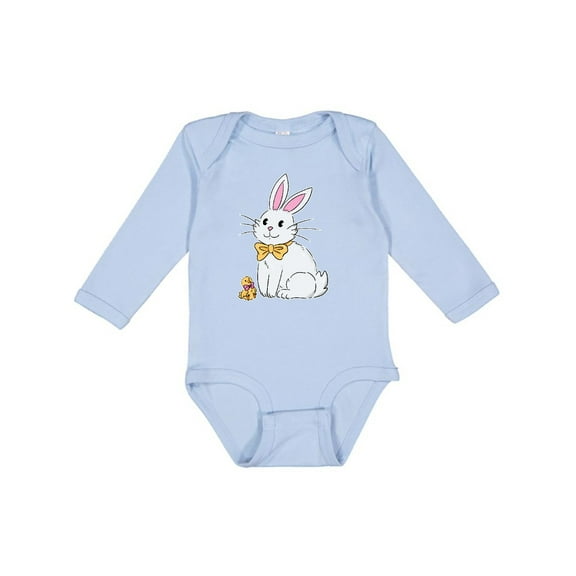 Inktastic Easter Cute Bunny and Chick Boys or Girls Long Sleeve Baby Bodysuit