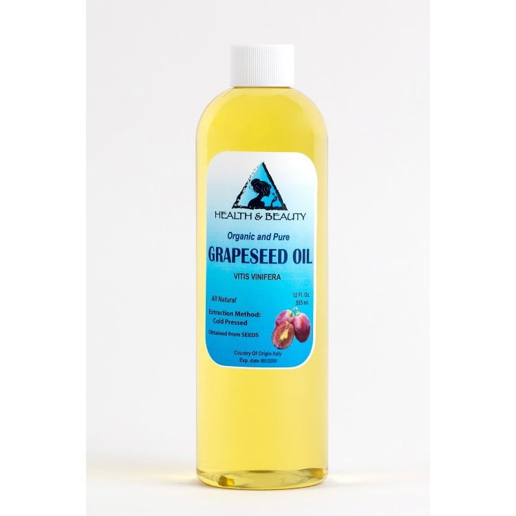GRAPESEED OIL ORGANIC CARRIER COLD PRESSED 100 PURE 12 OZ