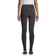 thumbnail image 4 of ClimateRight by Cuddl Duds Women's Stretch Fleece Base Layer High Waisted Thermal Leggings, 4 of 6