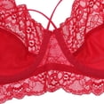 thumbnail image 2 of New French Style Ultra-Thin Floral Lace Underwear Unlined Multi-Shoulder Straps Bra, 2 of 5