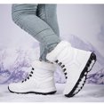 thumbnail image 5 of POROPL Snow Boots for Women Ankle Winter Non Slip Fleece Warm Skiing Shoes,Size 4.5, 5 of 9
