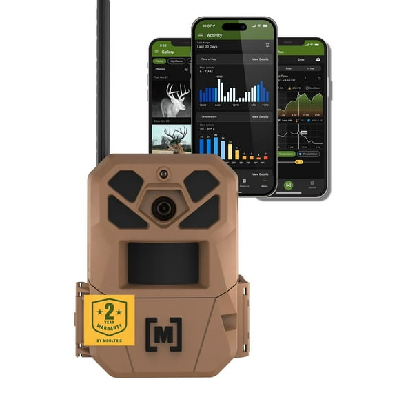 Moultrie Edge 3 Cellular Trail Camera - 40MP HD Photo Capture - 1080p Low-Glow Flash - GPS - Multi-Carrier Auto-Connect - Built-in Memory - 0.5s Trigger Speed - AI Buck Detection