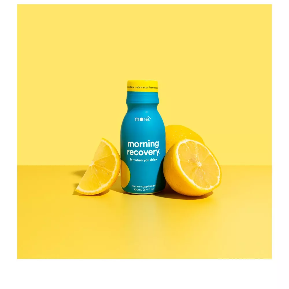 More Labs Morning Recovery Electrolyte Drink, Milk Thistle, Lemon Flavor, 12 Pack