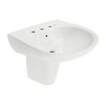 thumbnail image 2 of TOTO® Prominence® Oval Wall-Mount Bathroom Sink with CEFIONTECT and Shroud for 8 Inch Center Faucets, Colonial White - LHT242.8G#11, 2 of 7