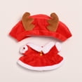 thumbnail image 5 of Red Christmas Doll Clothes Set with Reindeer Hat - Fits 8" Dolls (20cm), Winter Warm Outfit & Santa Costume for Fashion Dolls Red, 5 of 6