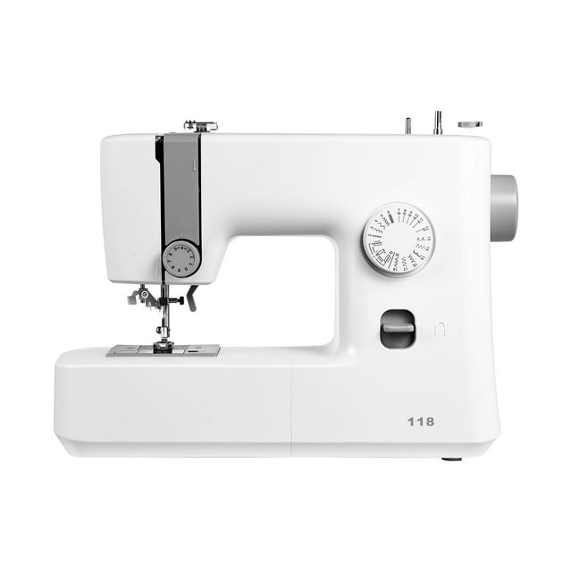 KFFKFF Sewing Machine, 18 Stitch Applications, with LED Light and Foot Pedal, Simple Dial Control, Interior Metal Frame, Lightweight and Portable Beginner Sewing Machine