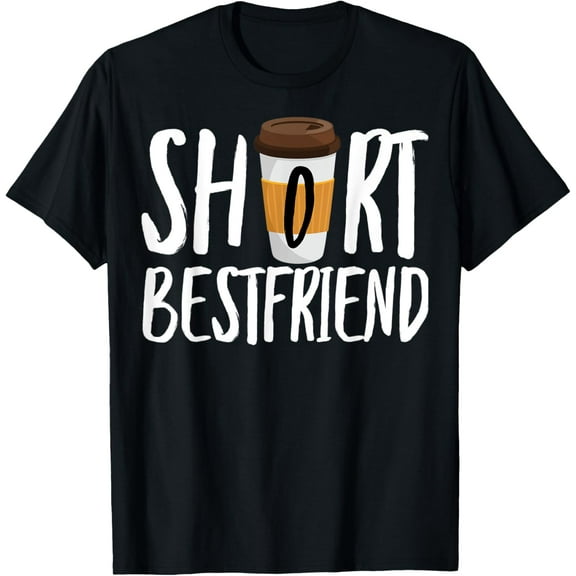 Vintage Short Besties Coffee Enthusiasts Graphic Tee Shirt T-ShirtMen and women, Black T-shirt, size: Extra large S-4XL