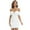 White, variant on BEAUKEY Women Off Shoulder V Neck Bandage Dress Button Summer Female Bodycon Mini White