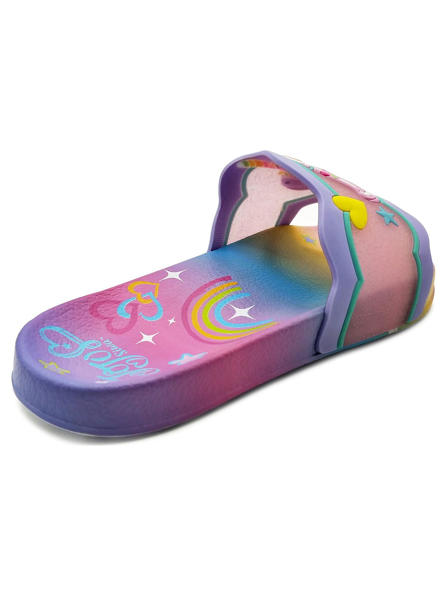 JoJo Siwa Girls EVA Slide Sandals, Open Toe Pink, 12/13