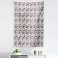 thumbnail image 1 of Mid Century Tapestry, Scientific Inspirations in Fifties Art Design with Abstract Shapes, Fabric Wall Hanging Decor for Bedroom Living Room Dorm, 5 Sizes, Black Grey and Red, by Ambesonne, 1 of 1