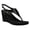 Black, variant on FSJ Women Low Wedge Heel Thong Sandals Ankle Strap Round Open Toe Flip Flops Comfortable Cushion Heeled Sandals Size 8 Yellow