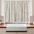 thumbnail image 2 of Ambesonne Birch Tree Kitchen Curtains, Trunks Black Spots, 55"x39", Tan Pale Green Black, 2 of 3