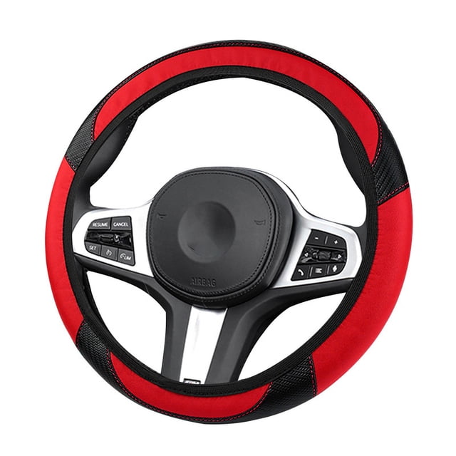 Steering Wheel Cover Universal Fit, Non-Slip Car Steering Wheel Cover Elastic Without Inner Ring for Most Cars, Winter Driving Comfortable Grip Protector, Standard 14-15 Inch Steering Wheel