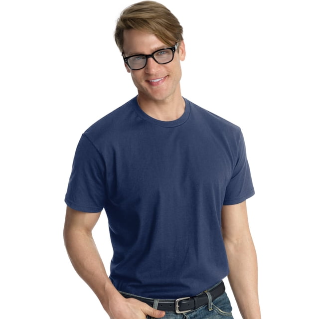Hanes Nano-T Men`s T-shirt, 3X, Vintage Navy