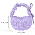 thumbnail image 3 of Bolso bandolera de nailon para mujer con cremallera plisada Mini Cloud Bag Bolsos (púrpura) Sywqhk Para Estrenar, 3 of 6