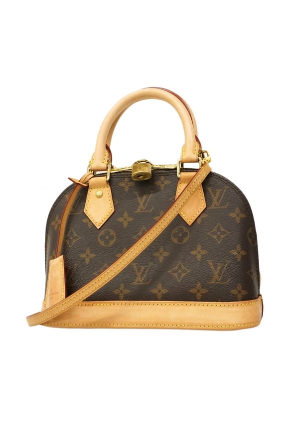Pre-Owned Louis Vuitton Alma BB Monogram Handbag M46990 Brown 2-way bag for women