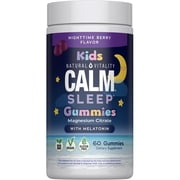 Calm Kids Sleep Gummies | 60 Berry Flavored Gummies | by Natural Vitality