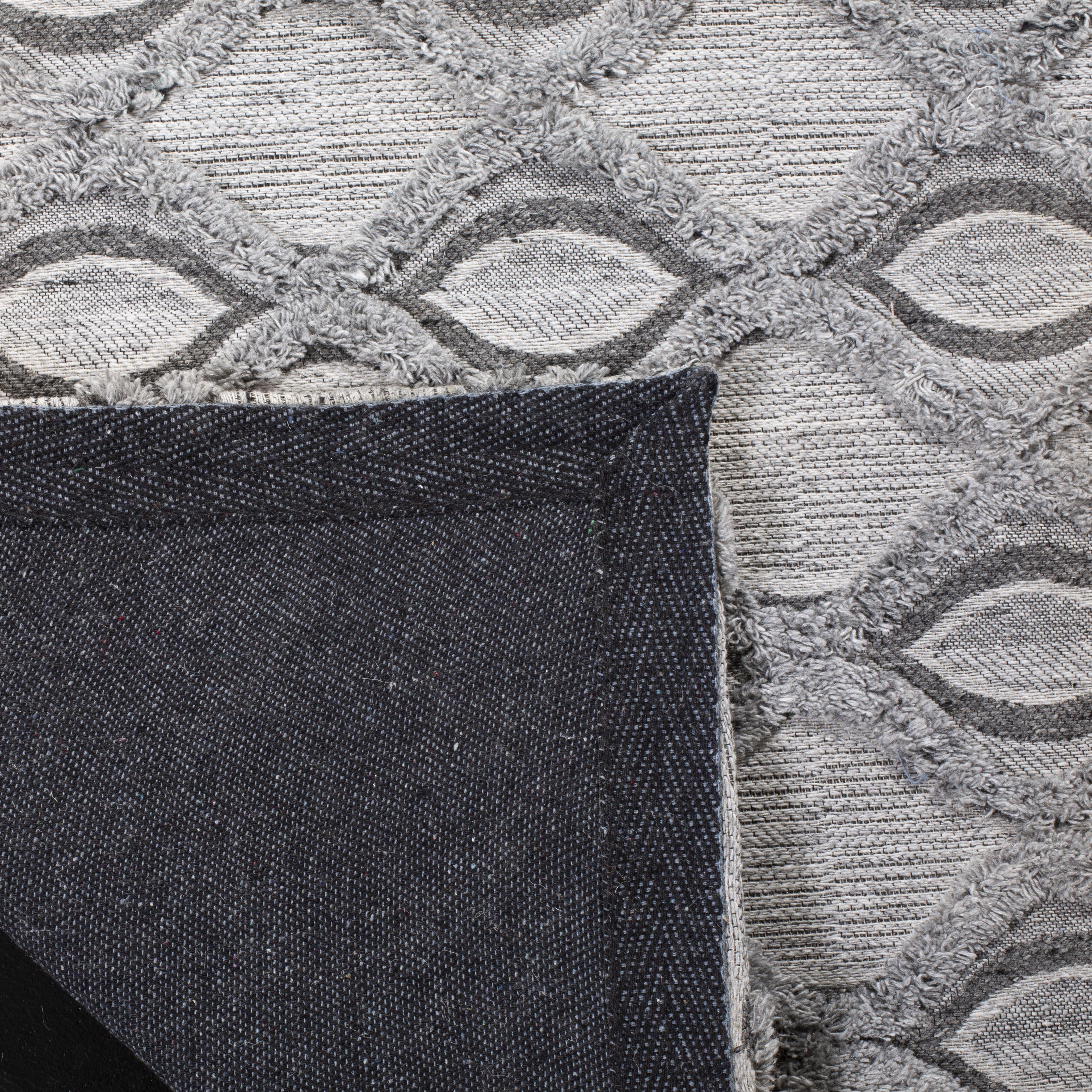 SAFAVIEH Marbella Melody Geometric Trellis Area Rug, Grey/Charcoal, 4' x 6'
