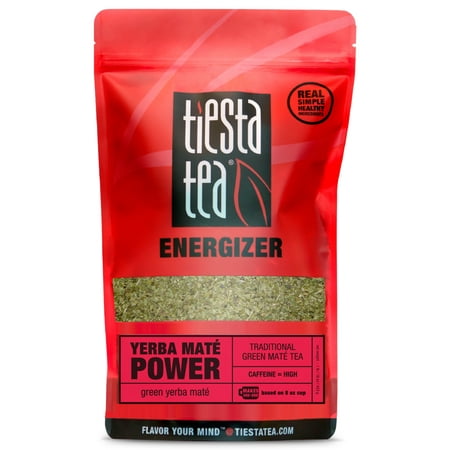 - Tiesta Tea Energizer, Yerba Mate Power, Loose Leaf Mate Tea Blend, High Caffeine, 1 Lb Bulk Bag