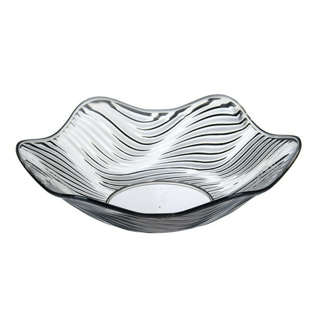 Ensaladera artística con borde ondulado, platos de plástico for servir, for fiesta, almuerzo, merienda, fruta, caramelo de nuez