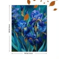thumbnail image 3 of Blue Iris Oil Painting Canvas Print, Wall Art for Living Room Bedroom Dining Room Office Hotel Bathroom Home Decor, 3 of 8