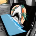thumbnail image 2 of FUIALDOLG Shark Palm Tree Rear Bench Seat Covers for SUV, 2 Piece Non-Slip Car Rear Seat Covers Easy to Install Durable Back Seat Covers, 2 of 4