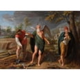 thumbnail image 2 of Caspar Jacob Van Opstal The Younger 18x14 Black Ornate Wood Framed Double Matted Museum Art Print Titled - Allegory of Time, Work and Idleness, 2 of 5
