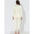 thumbnail image 4 of Unique Bargains Women’s Flannel Pajama Button Down Pj Lounge Sleepwear Sets, 4 of 5