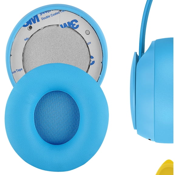 Geekria QuickFit Replacement Ear Pads Compatible with Beats Solo Pro (A1881) Headphones, Ear Cushions (Light Blue)
