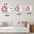 thumbnail image 4 of Designart 'Bouquet Of Pink And Purple Flowers Iii' Farmhouse Wall Clock, 4 of 5