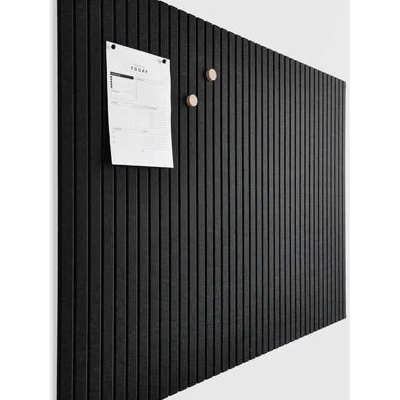 Tabla de corcho VIVELDA, grande, de fieltro negro, 30 x 30 cm, paquete de 12
