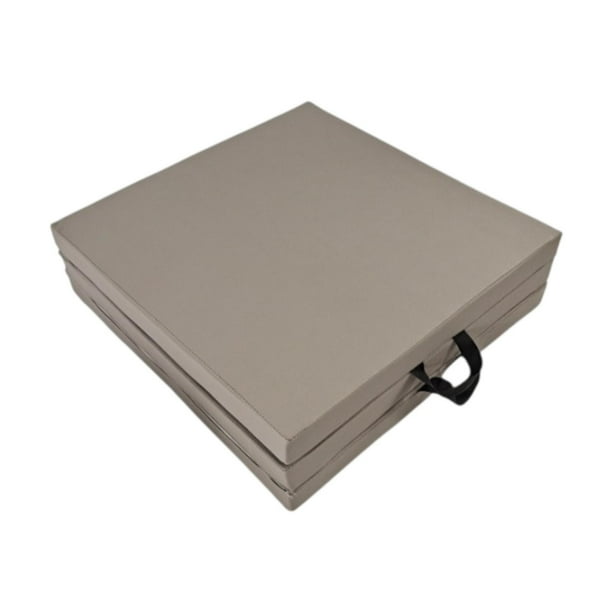 Mat de ejercicio plegable de tres plegables Core Workout Home Gym para mujeres fáciles de almacenar teta de gimnasia de protección plegable Gris