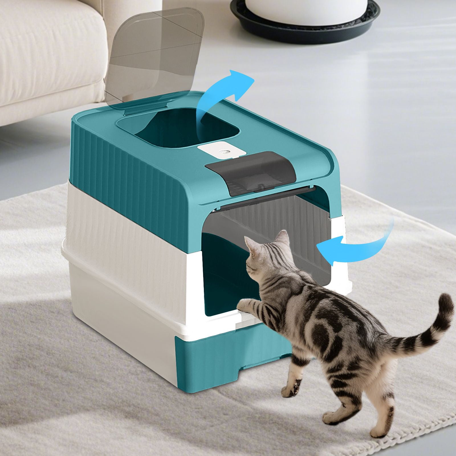 blueMagic Cube Intelligent Cat litter Box - Free Hands, Enjoy Pure Life | Automatic Cleaning, Silent Design, Preferred for Multi Cat Families