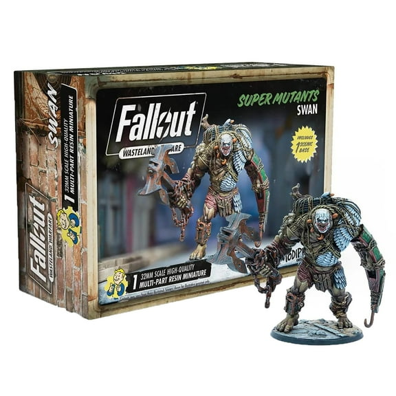 Modiphius Entertainment: Fallout: Wasteland Warfare - Super Mutants: Swan - 1 Figure, 32mm Unpainted Resin RPG Miniatures, Commonwealth Wave