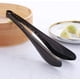 thumbnail image 3 of Pinzas para servir alimentos de acero inoxidable para cocinar, tostar pan, ensaladas, barbacoas, asar a la parrilla, hornear, freír (negras), 3 of 7