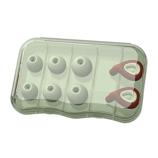 Tapones de silicona para los oídos, impermeables, protección auditiva, reducción de ruido, para niños y adultos. rojo