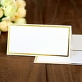thumbnail image 2 of NUOLUX 20Pcs Seat Card Stereoscopic Paper Table Name Holders for Table Seating White Golden Easy Placement, 2 of 8