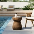 thumbnail image 6 of COSIEST Round Outdoor Side Table, Chessboard, Concrete and Faux Wood, 1 Piece, 6 of 6