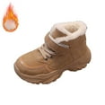thumbnail image 2 of XXWXYD Boys Winter Boots Girls Boys Children's Casual Shoes Mesh Soft Sole Breathable Sports Short Boots for Fashion Classic Comfortable Shoe(6-7 Years,Khaki), 2 of 9